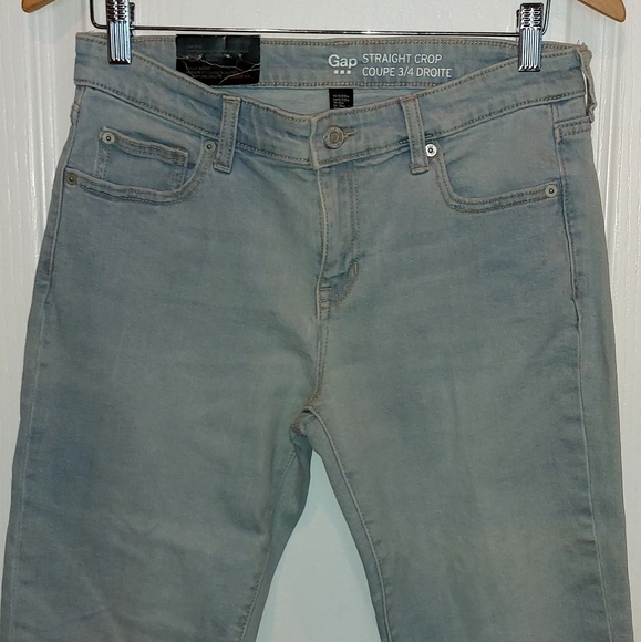 Gap Straight Crop Raw Hem Jeans,6/28r - Picture 2 of 8